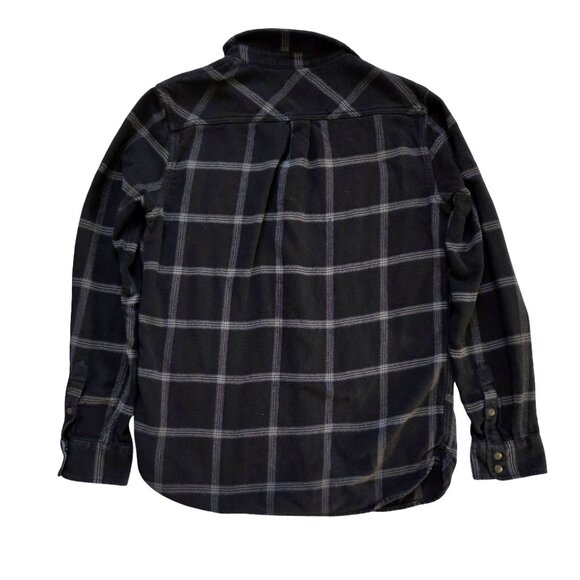 Vans Plaid Flannel Button Up Shirt Men's Large Black Streetwear Cottagecore City - Picture 2 of 10